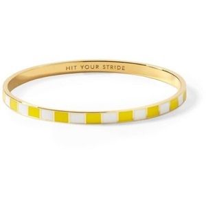 Kate spade hit your stride white yellow bangle